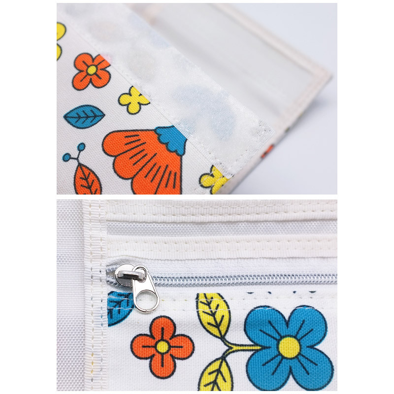 Detail of Tabom retro fabric trifold wallet