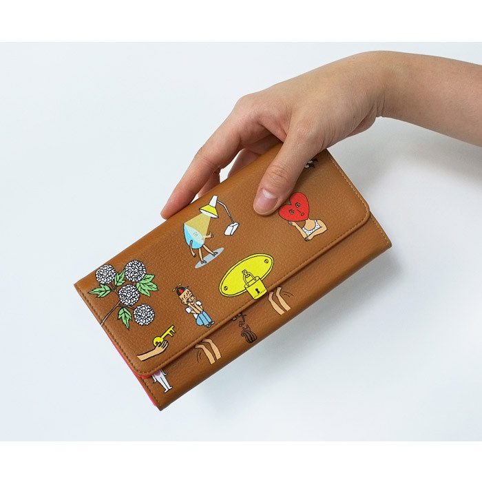 Funny illustration liberty women's wallet