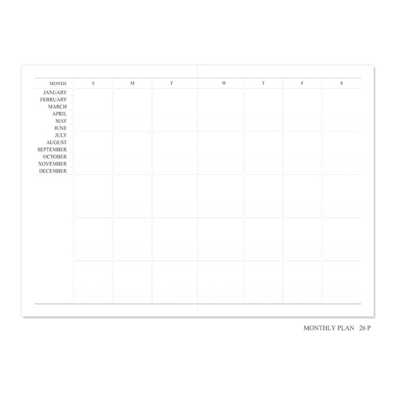 Monthly plan Monthly plan
