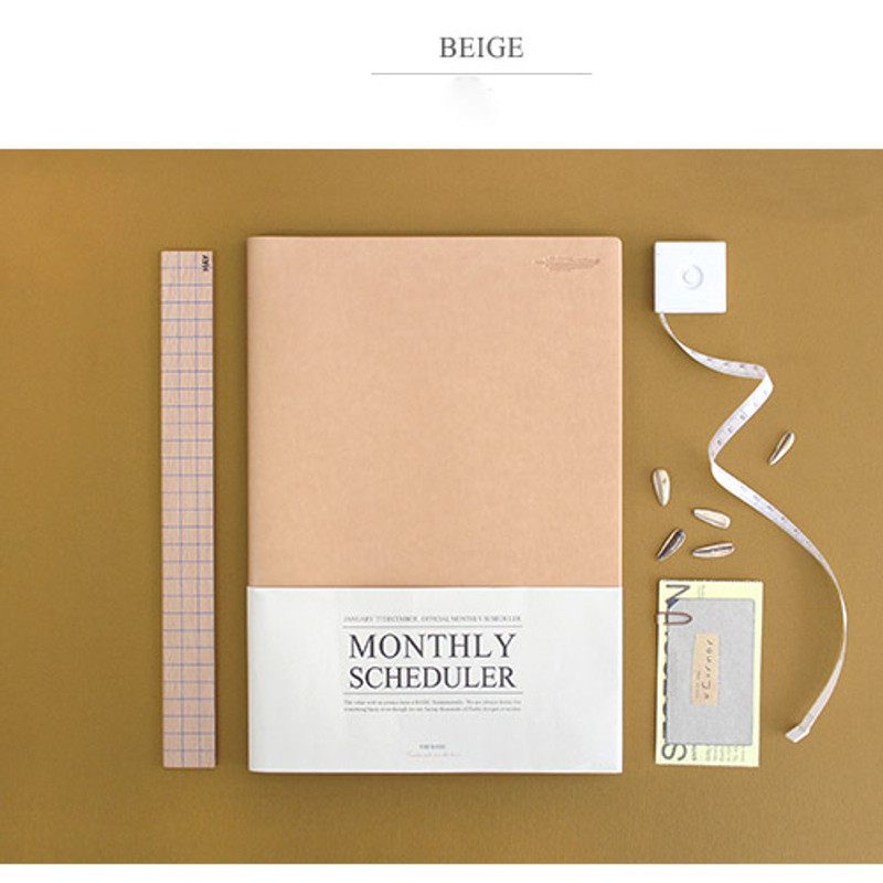 Beige - 2015 The basic official undated monthly big scheduler Beige - 2015 The basic official undated monthly big scheduler
