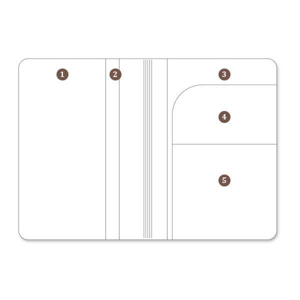 Pockets of World map passport cover case