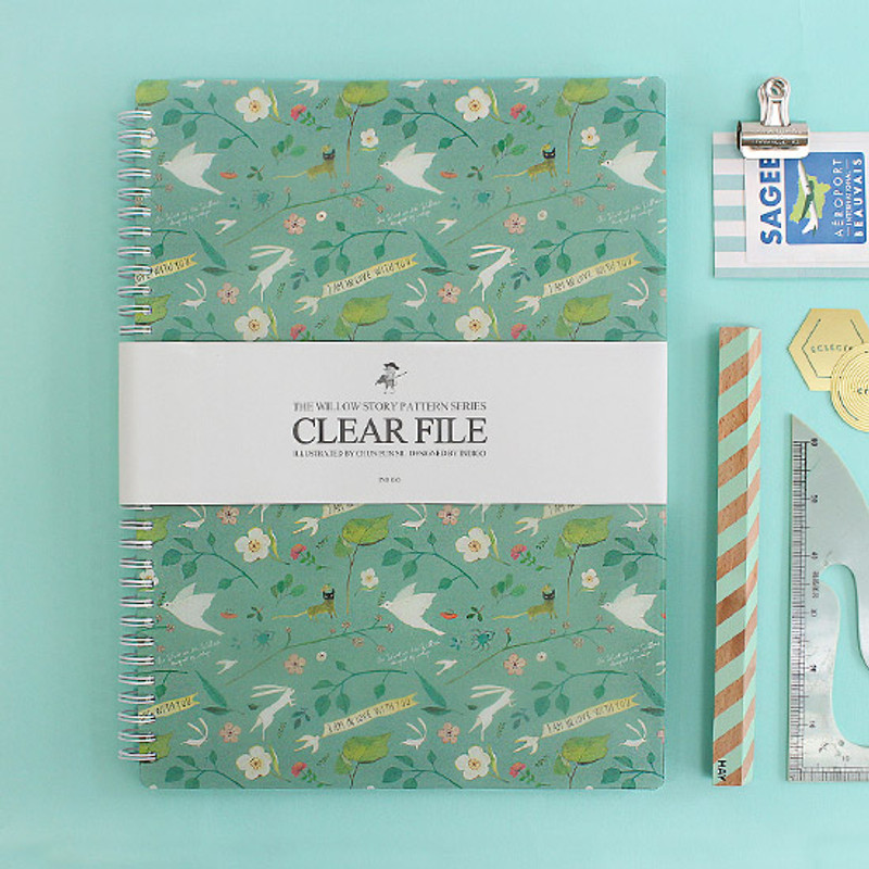 Mint - Willow story 20 clear pockets document file holder Mint - Willow story 20 clear pockets document file holder