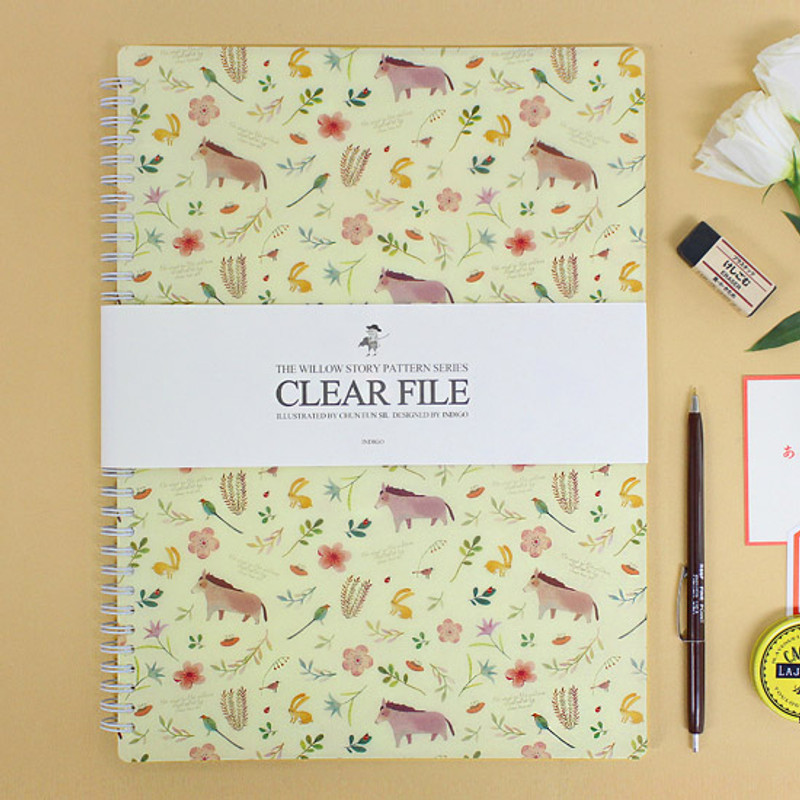 Yellow - Willow story 20 clear pockets document file holder Yellow - Willow story 20 clear pockets document file holder