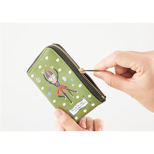 Pierre - Circus in the universe hallf zip around card wallet