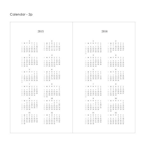 Calendar  - 2015 Moon dated small diary scheduler