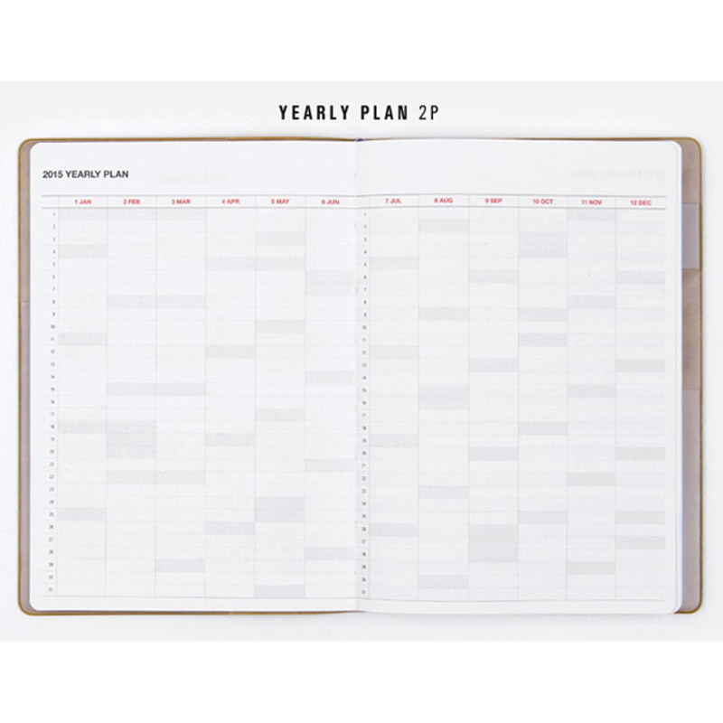 Yearly plan - 2015 Table talk A5 weekly dated planner
