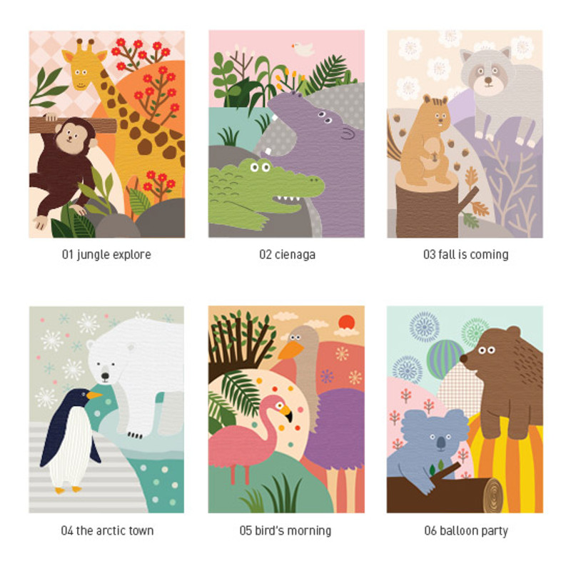 In the zoo thank you message card In the zoo thank you message card