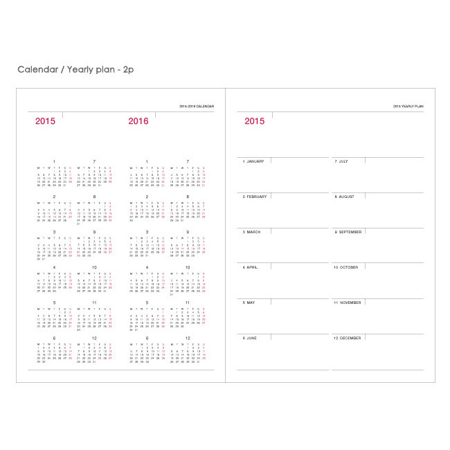 Calendar / Yearly plan