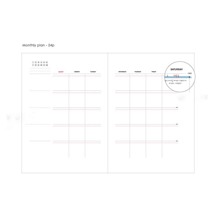 Monthly plan - 2015 Wirebound daily undated planner