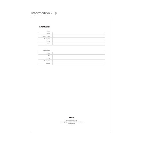 Information - 2015 Wirebound daily undated planner