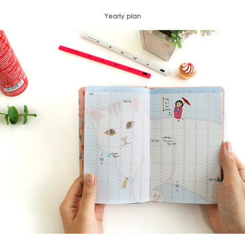 Yearly plan - 2015 choo choo cat dated small diary