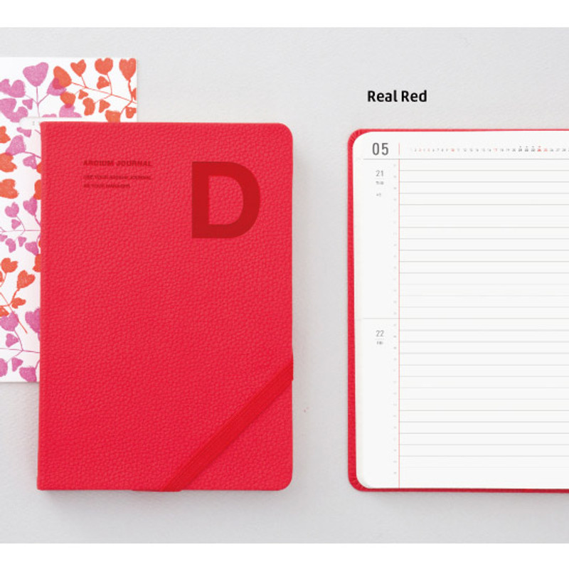 Real red - 2015 Simple D dated daily journal