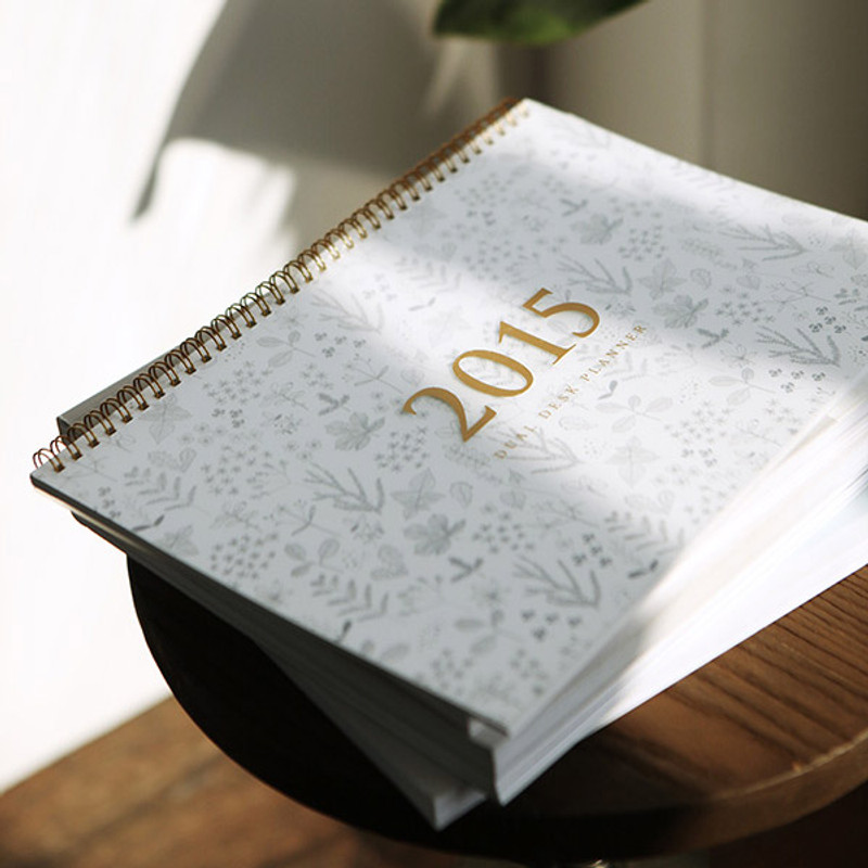 Nature - 2015 Flower pattern wirebound dated dual monthly planner Nature - 2015 Flower pattern wirebound dated dual monthly planner