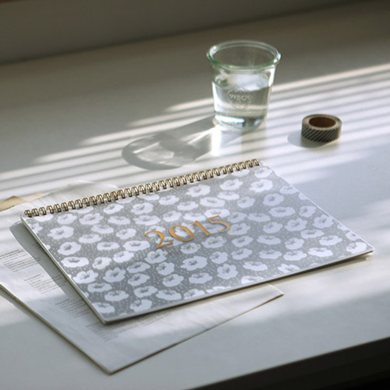 Anemone - 2015 Flower pattern wirebound dated dual monthly planner Anemone - 2015 Flower pattern wirebound dated dual monthly planner