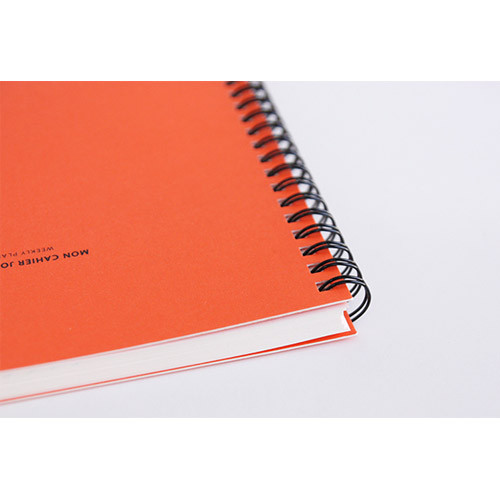 Orange - 2015 Mon cahier wirebound undated weekly planner