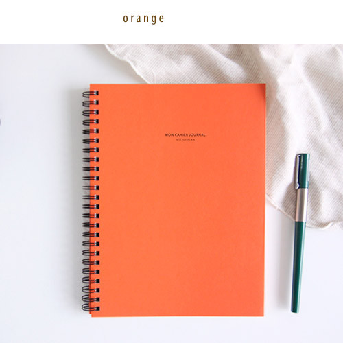 Orange - 2015 Mon cahier wirebound undated weekly planner