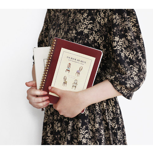 Un jour de reve retro wirebound journal notebook