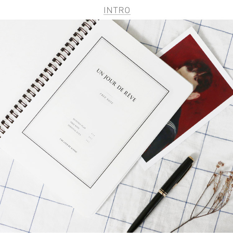 Intro - Un jour de reve retro wirebound journal notebook