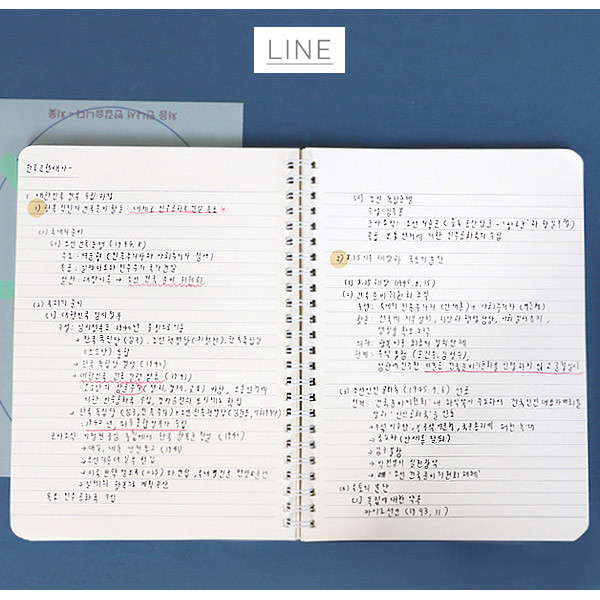 Line - Un jour de reve retro wirebound journal notebook