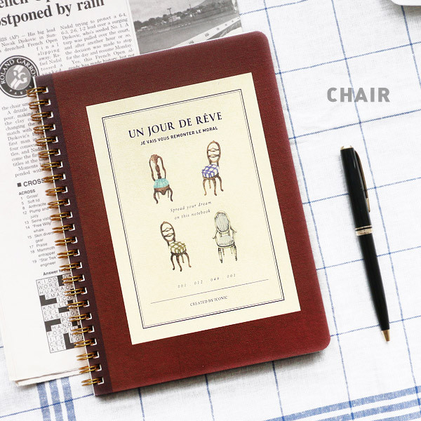 Chair - Un jour de reve retro wirebound journal notebook