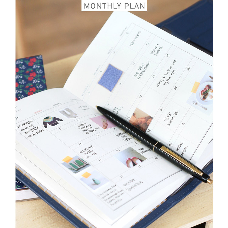 Monthly plan - 2015 Iconic Pochette wallet undated diary