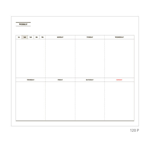 Weekly plan - 2015 Iconic Pochette wallet undated diary