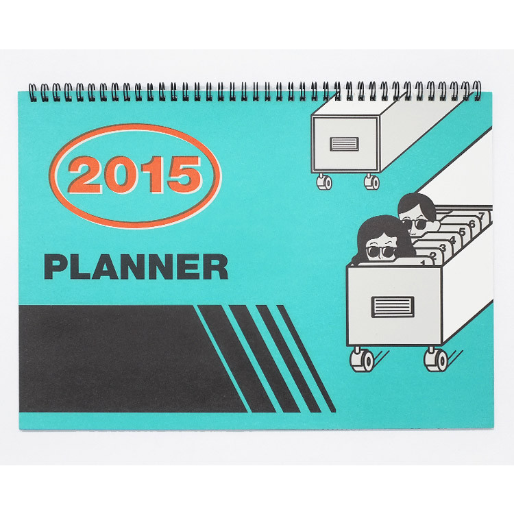 2015 Oohlala tabom wirebound monthly dated planner