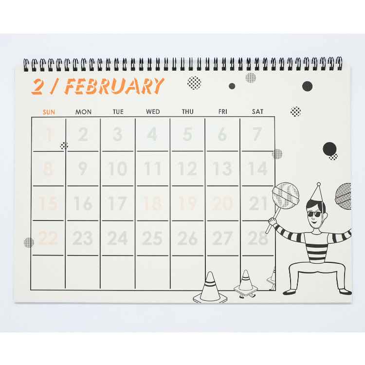 February - 2015 tabom wirebound monthly dated planner