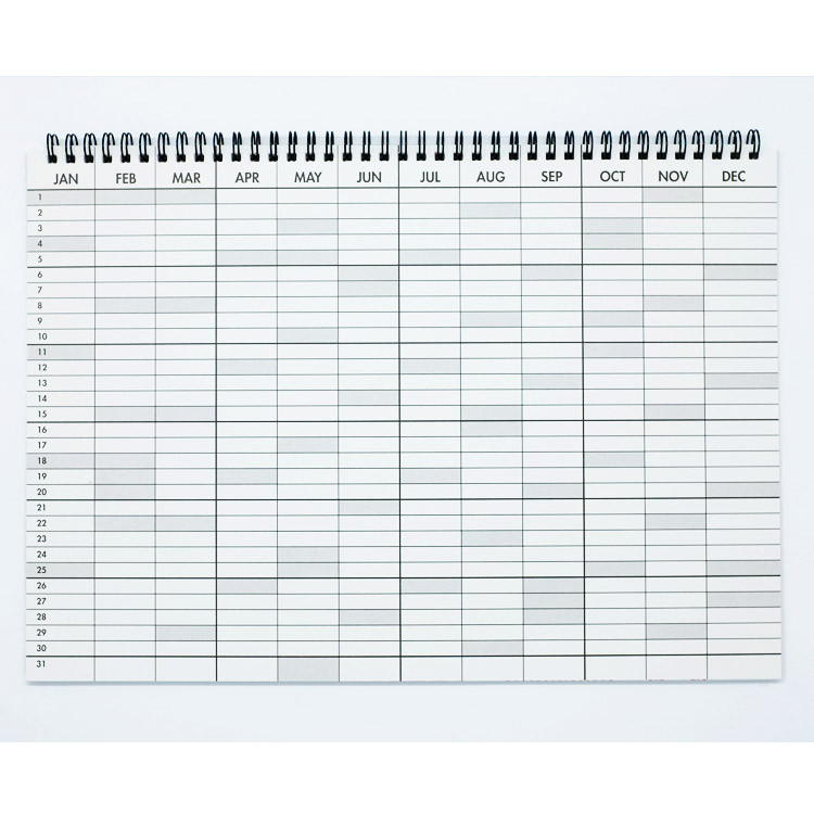 Yearly plan - 2015 tabom wirebound monthly dated planner