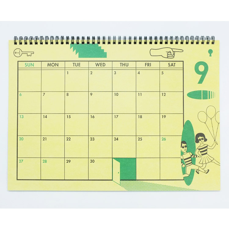 September - 2015 tabom wirebound monthly dated planner