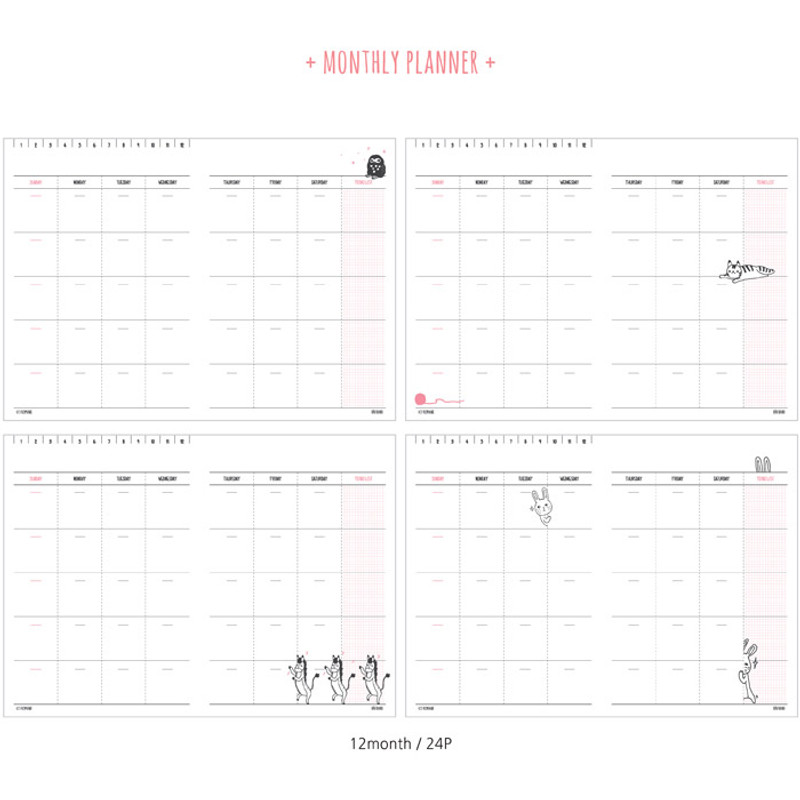 Monthly planner - 2015 Rav band undated planner