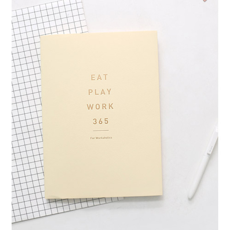 Cream - 2015 Eat play work 365 days dated diary