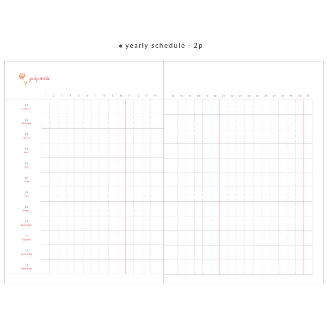 Yearly schedule - 2015 Maple monthly dated planner