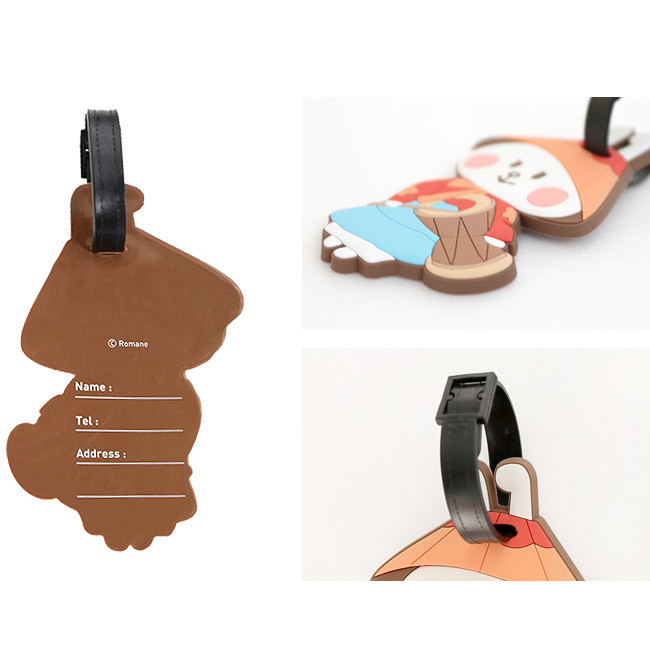 Detail of Korean traditional travel luggage name tag