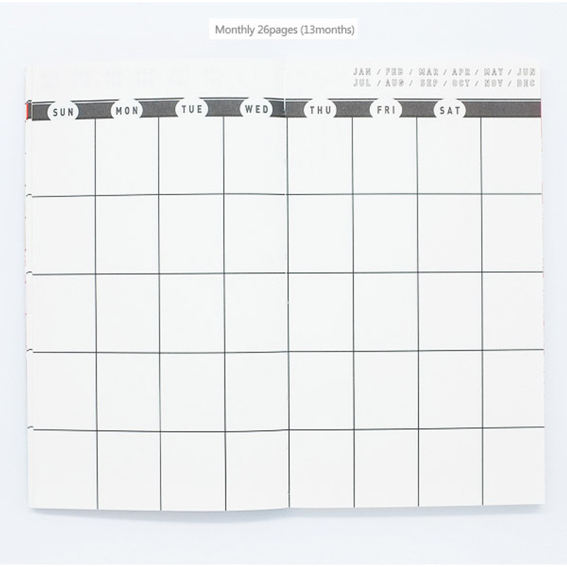 Monthly - No.3 simple green undated planner Monthly - No.3 simple green undated planner