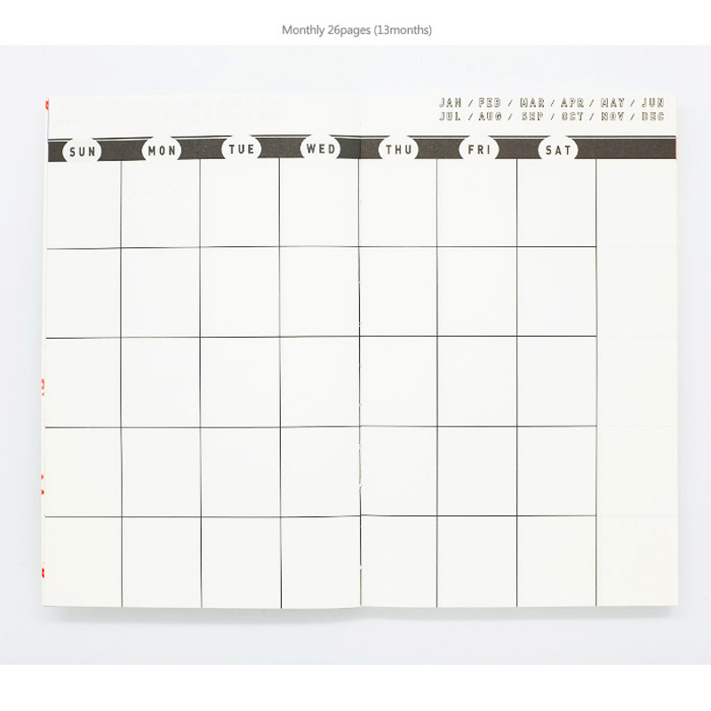 Monthly - No.3 Tabom boy & girl undated planner Monthly - No.3 Tabom boy & girl undated planner