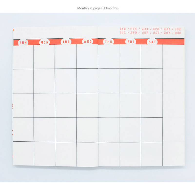 Monthly - No.3 Tabom boy & girl undated planner Monthly - No.3 Tabom boy & girl undated planner