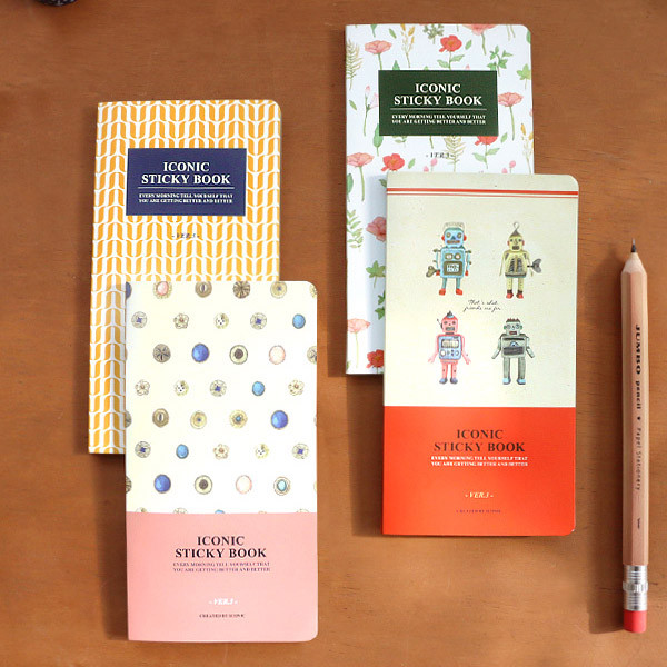 Iconic sticky book with different designed sticky note ver.3