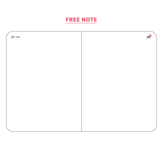 Free note - Ololo flower pattern undated small diary