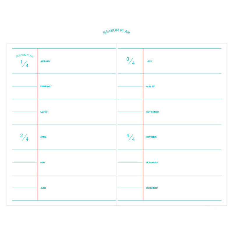 Season plan - Lined notebook undated diary Season plan - Lined notebook undated diary