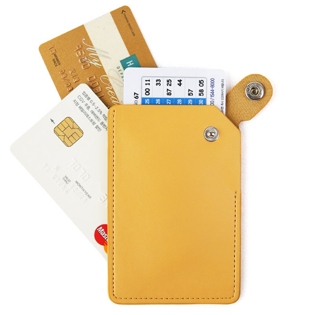 Smiley flat card holder with reel strap