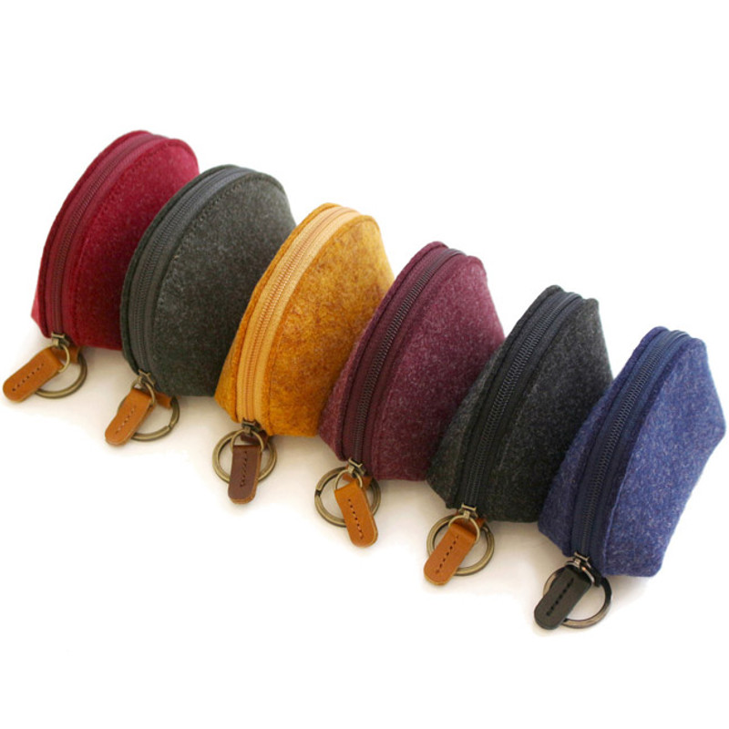 The Basic felt coin zipper pouch case ver.3