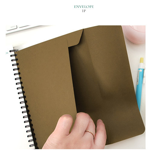 Envelope - Wirebound undated schedule planner