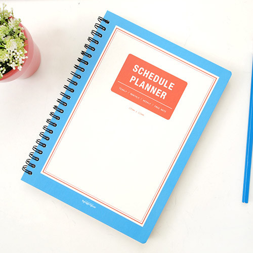 Blue - Wirebound undated schedule planner