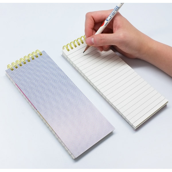 Aurore rainbow power pink wirebound lined long notepad