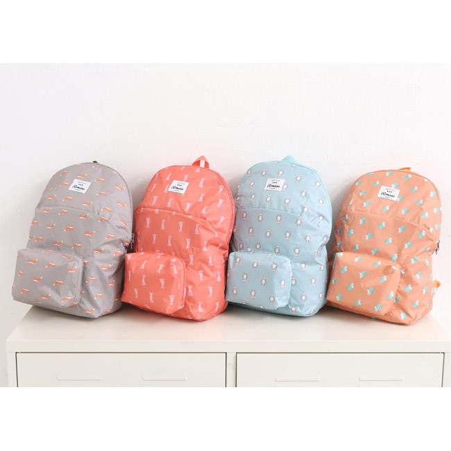 Mr.wood pocket foldable backpack