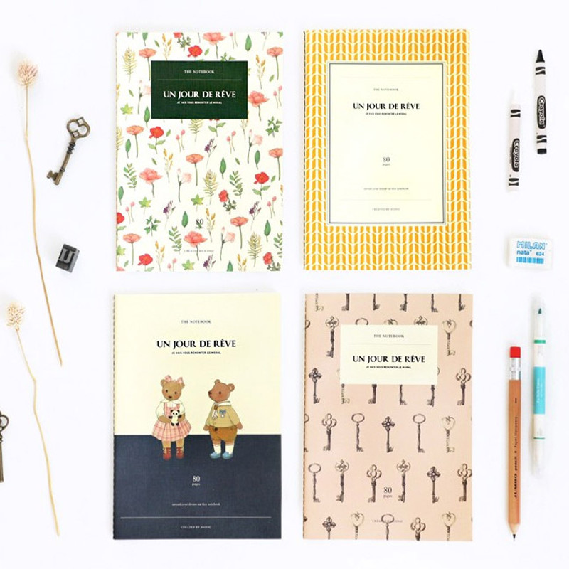Un jour de reve thread stitching medium lined notebook