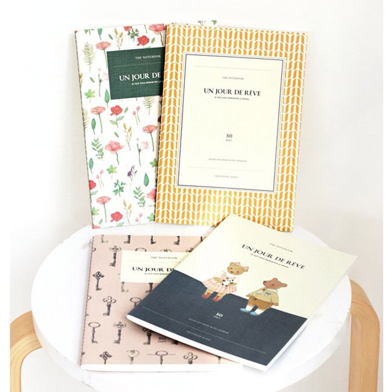 Un jour de reve thread stitching medium lined notebook