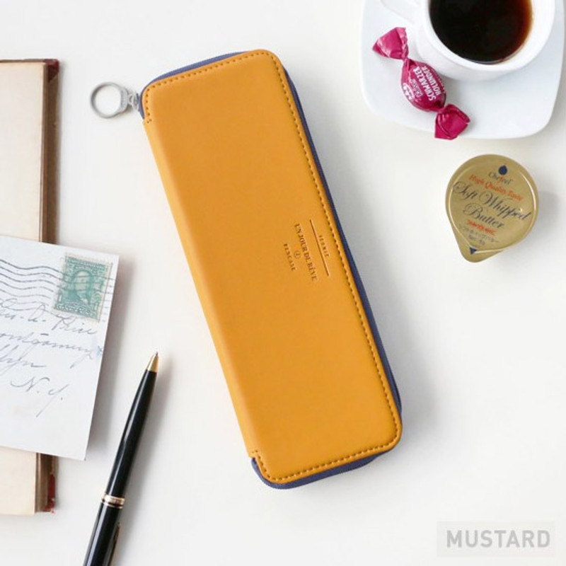 Mustard - Un jour de reve zip around pen case Mustard - Un jour de reve zip around pen case
