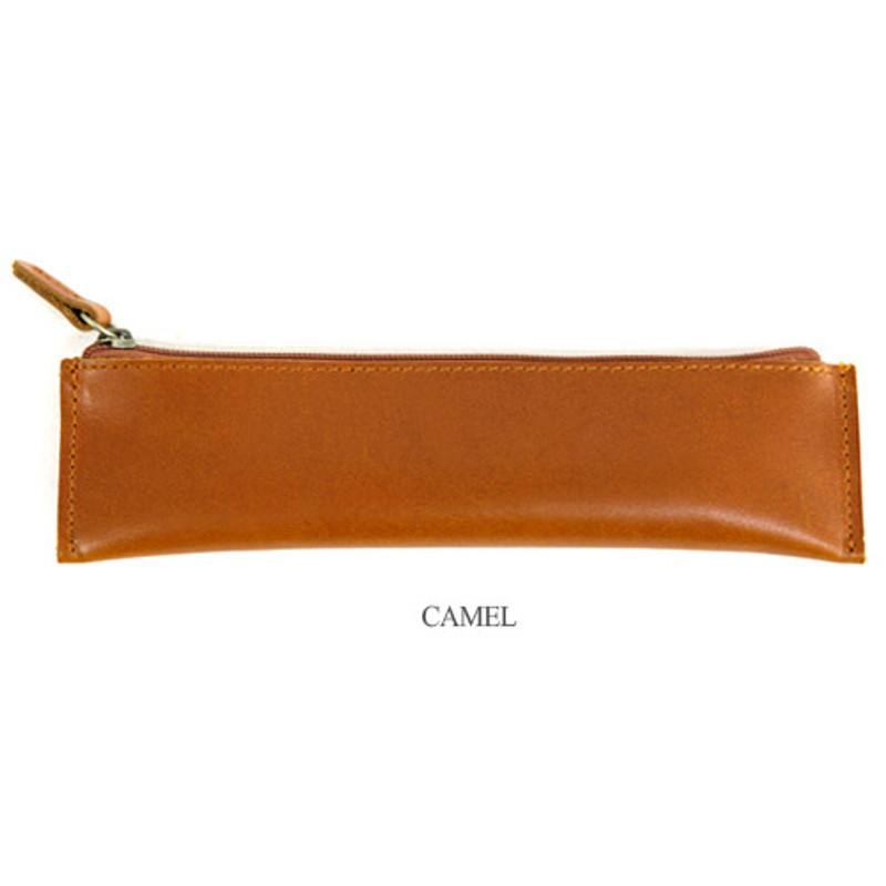 Camel - The basic handmade leather pencil case ver.2 Camel - The basic handmade leather pencil case ver.2